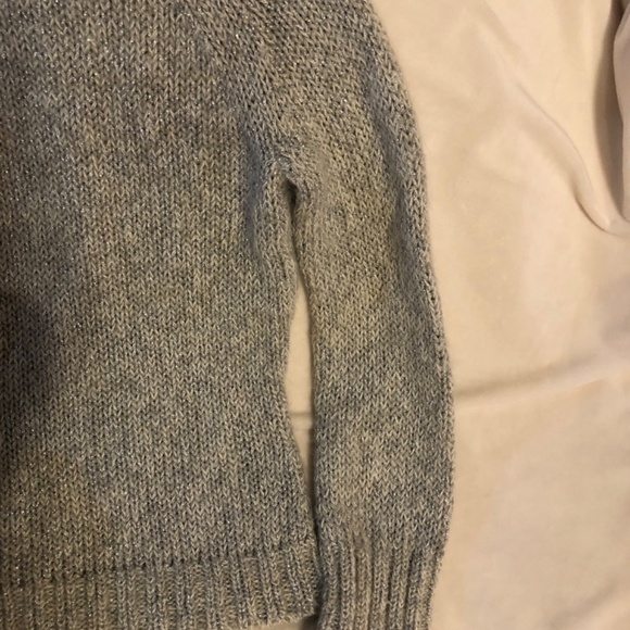 Like New Vintage Express metallic silver and gray dressy sweater - Picture 3 of 5